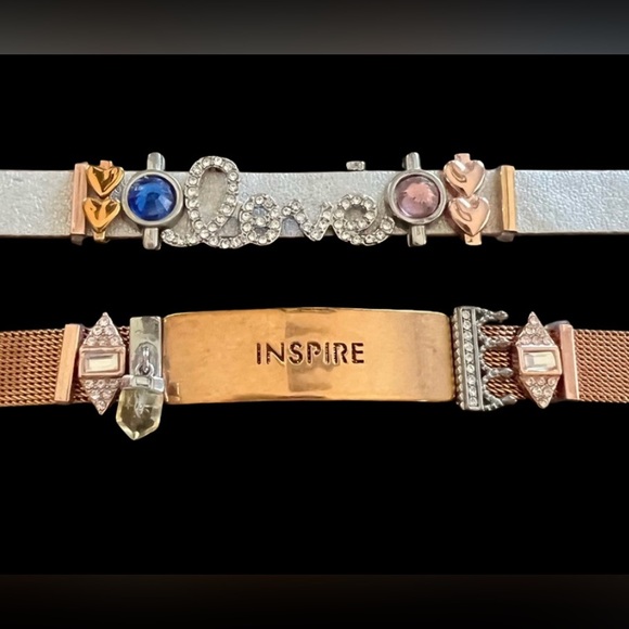 Bracelets & (10 charms), rose gold and silver/brown - Picture 2 of 2